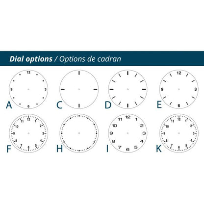Horloge murale sur mesure en acrylique blanc 1/8" impression quadrichromie
