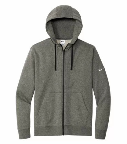NIKE CHANDAIL À CAPUCHON À GLISSIÈRE MOLLETON CLUB AVEC SWOOSH À LA MANCHE. DR1513