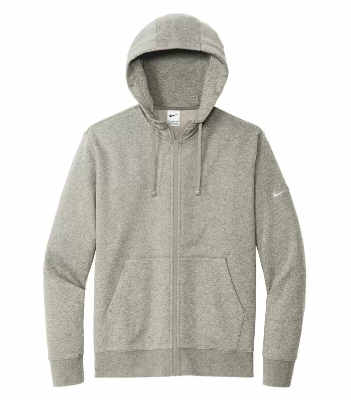 NIKE CHANDAIL À CAPUCHON À GLISSIÈRE MOLLETON CLUB AVEC SWOOSH À LA MANCHE. DR1513
