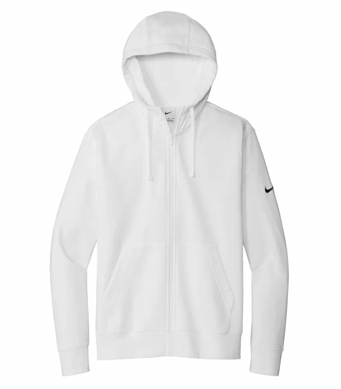 NIKE CHANDAIL À CAPUCHON À GLISSIÈRE MOLLETON CLUB AVEC SWOOSH À LA MANCHE. DR1513