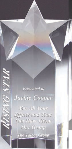 Trophée en cristal CRY58 4¼”x 9''