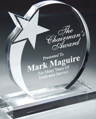 Plaque en cristal CRY106 - 6”x 6¾