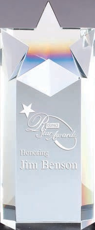 Trophée en cristal CRY258 - 3”x 7¼”