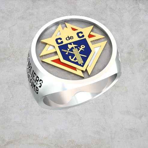 Bague 3e degré logo couleur Duralium P9004