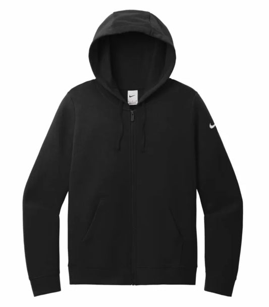 NIKE CHANDAIL À CAPUCHON À GLISSIÈRE MOLLETON CLUB AVEC SWOOSH À LA MANCHE POUR FEMMES. NKFD9890