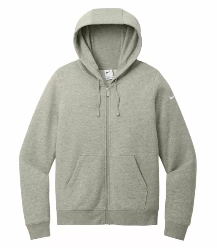 NIKE CHANDAIL À CAPUCHON À GLISSIÈRE MOLLETON CLUB AVEC SWOOSH À LA MANCHE POUR FEMMES. NKFD9890