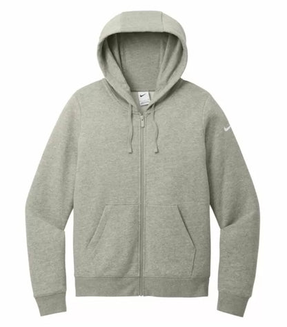 NIKE CHANDAIL À CAPUCHON À GLISSIÈRE MOLLETON CLUB AVEC SWOOSH À LA MANCHE POUR FEMMES. NKFD9890