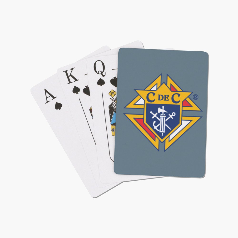 Cartes à jouer personnalisées Chevaliers de Colomb originales