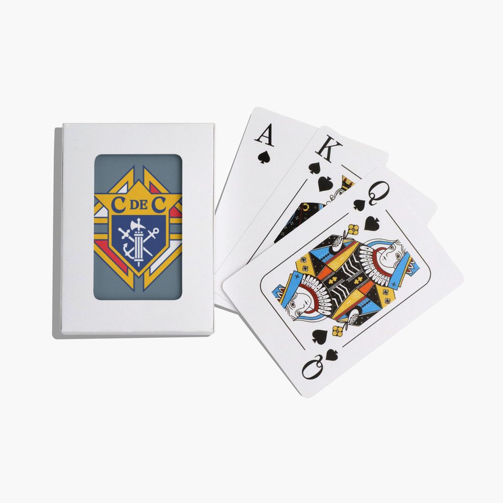 Cartes à jouer personnalisées Chevaliers de Colomb originales