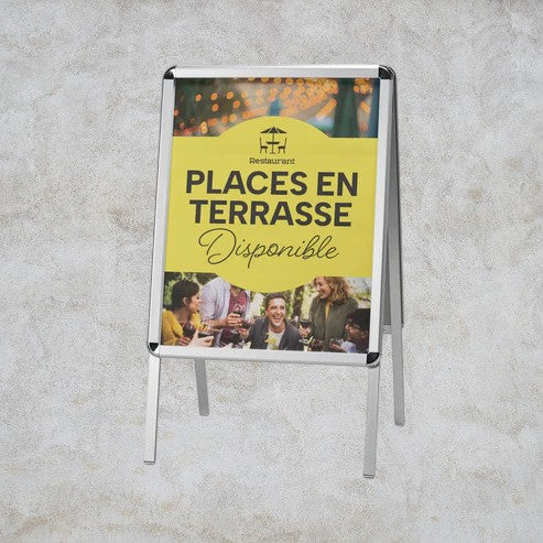 Panneaux sur pieds en aluminium