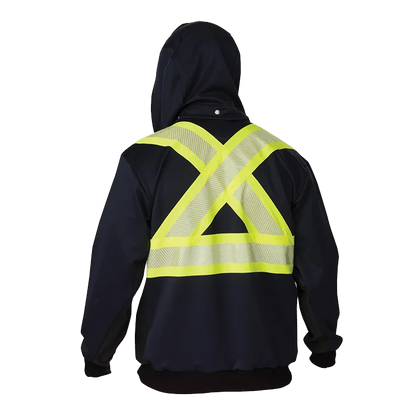 Chandail à Capuche Zippé Haute Visibilité avec Bandes Réfléchissantes RT37HVF7