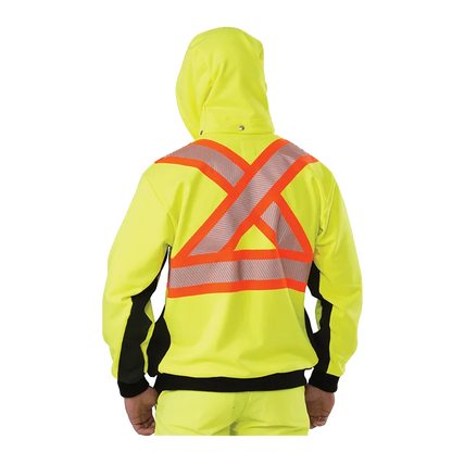 Chandail à Capuche Zippé Haute Visibilité avec Bandes Réfléchissantes RT37HVF7